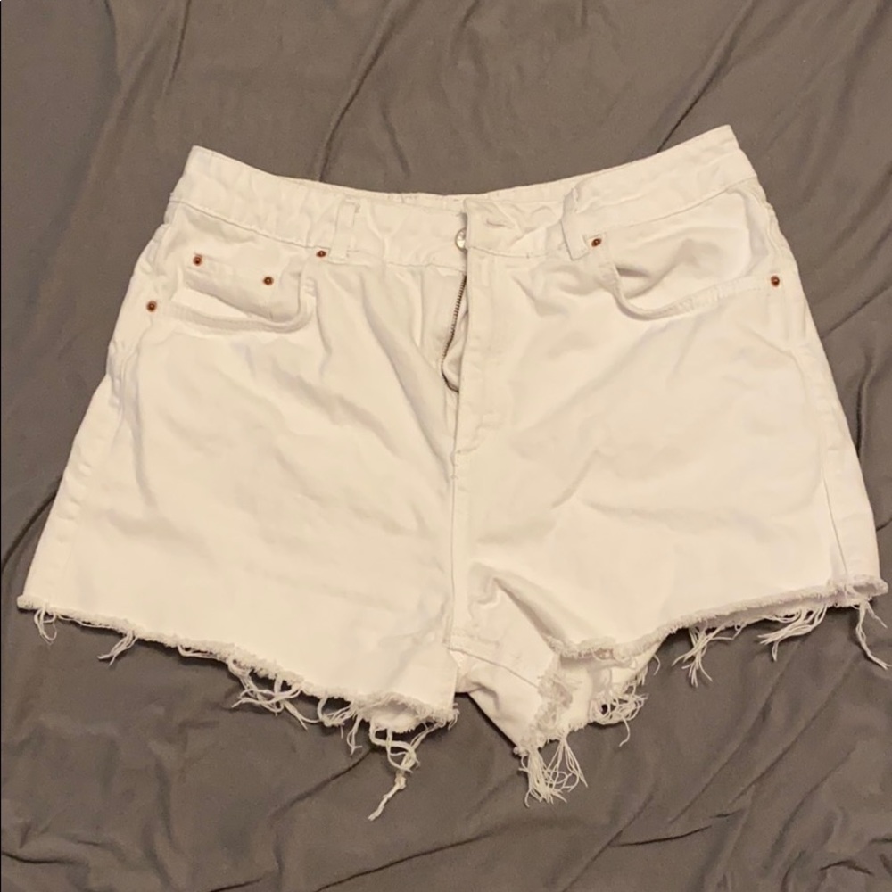 TopShop High awaits White Jean Shorts